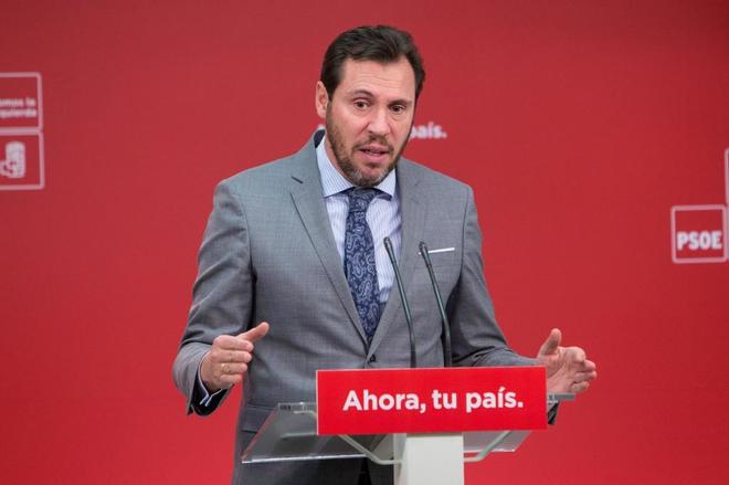 El portavoz de la Ejecutiva federal del PSOE, scar Puente, durante...