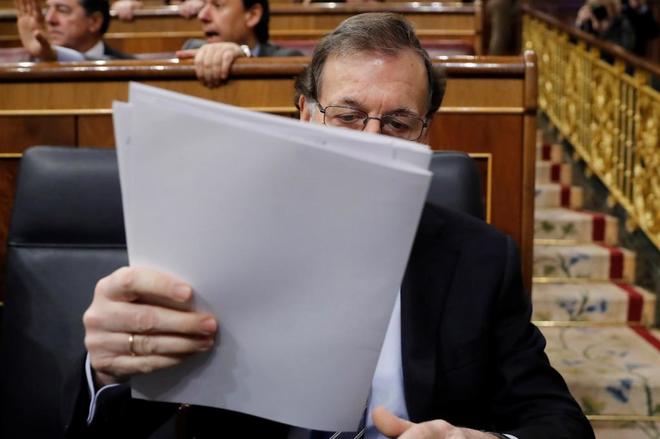 Mariano Rajoy, este mircoles en el Congreso de los Diputados.