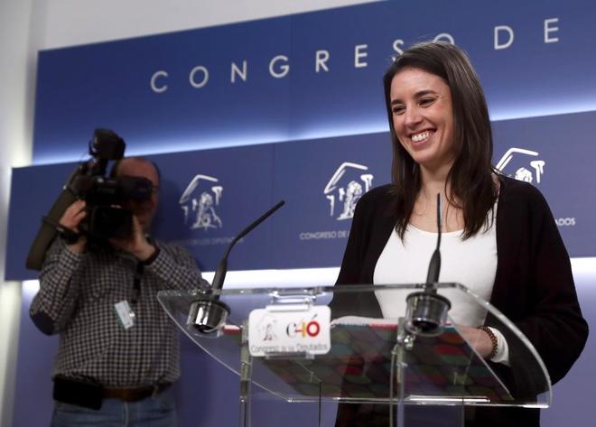 La portavoz en el Congreso de Unidos Podemos, Irene Montero