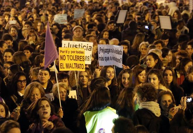 Manifestacin contra la violencia machista, en Madrid, el pasado mes...