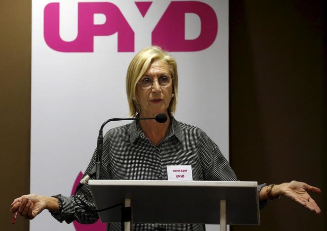 Rosa Dez, en un acto de UPyD celebrado en Madrid en 2015.