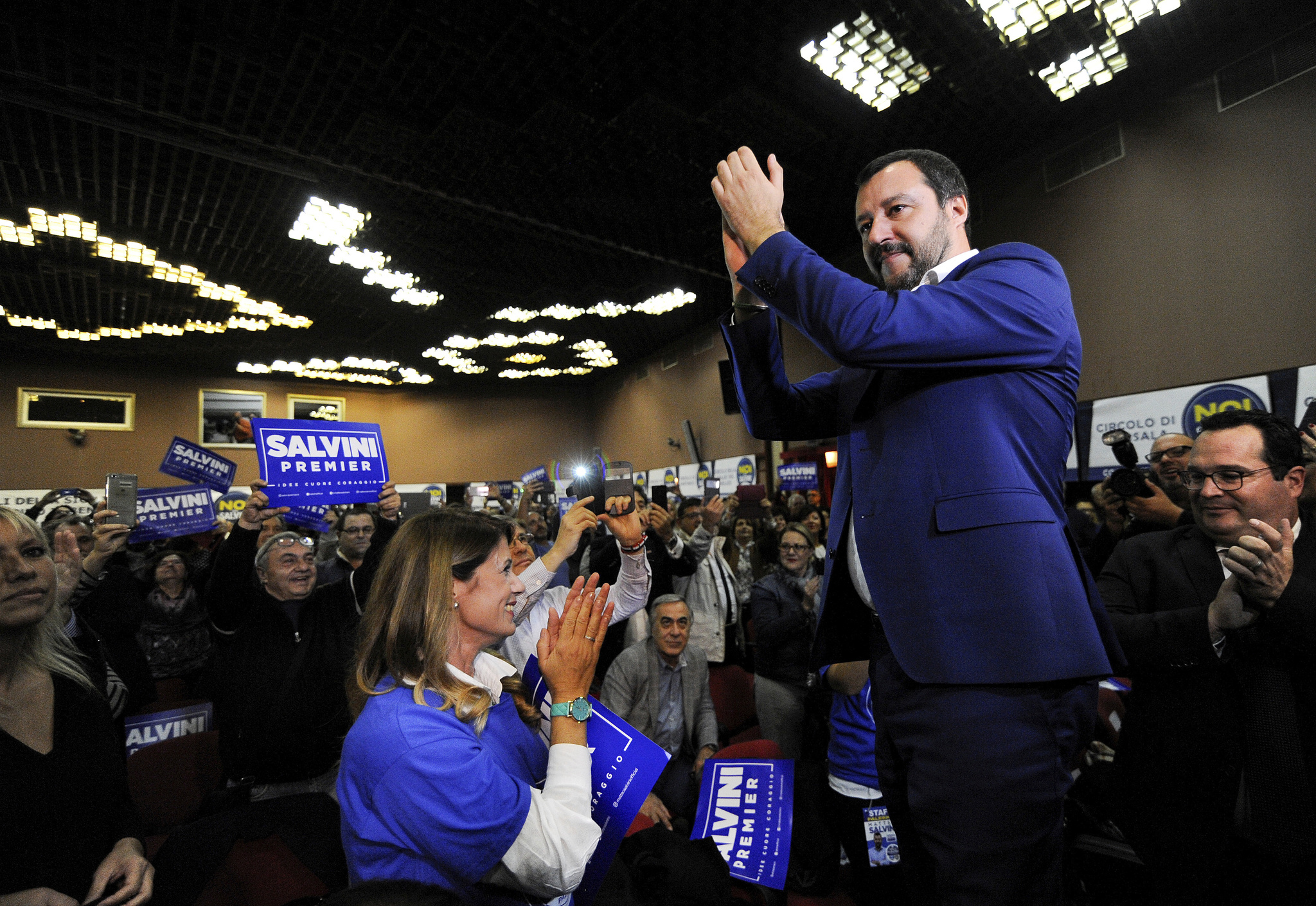 El lder de la Liga Norte, Matteo Salvini, en un mitin en Palermo el pasado ao.