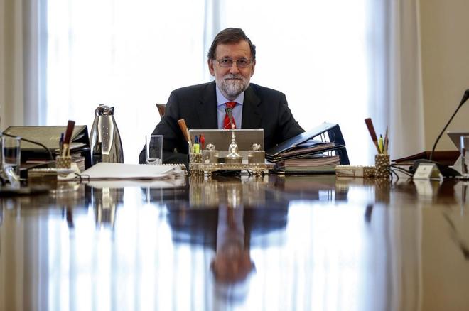 El presidente del Gobierno, Mariano Rajoy, el pasado viernes, en el...