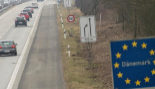 La carretera fronteriza entre Dinamarca y Alemania donde fue detenido...
