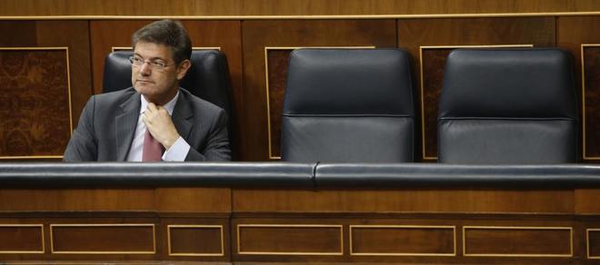 Rafael Catal. durante la sesin de control al Gobierno en el...