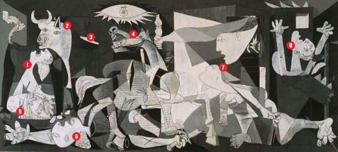 Las cinco mujeres que Picasso escondió en el Guernica, y por qué él es el  toro | Crónica