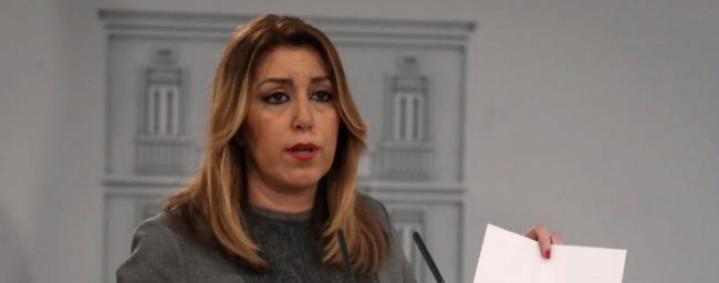 La presidenta de AndalucÃ­a, Susana DÃ­az, en la rueda de prensa...