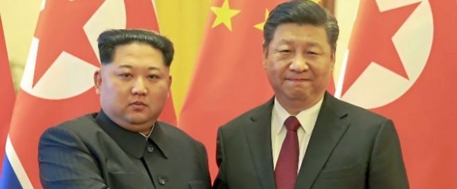 El actual lder norcoreano, Kim Jong-un, y el presidente chino, Xi Jinping.