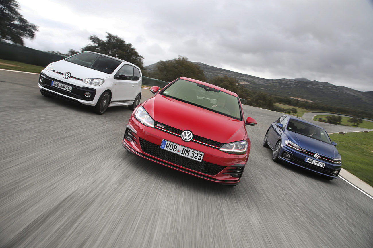 Volkswagen up! GTI, Volkswagen Golf GTI y Volkswagen Polo GTI