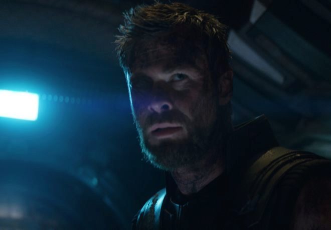 Thor (Chris Hemsworth) en un momento de la larguísima película.