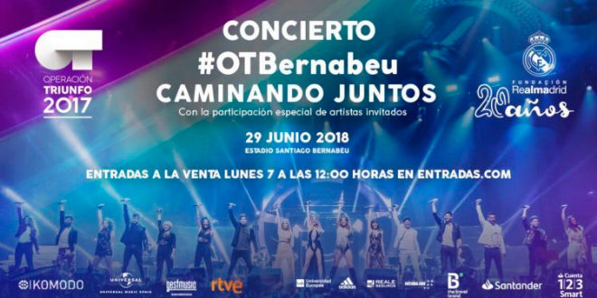 Cartel promocional del concierto de Operacin Triunfo en el Santiago...