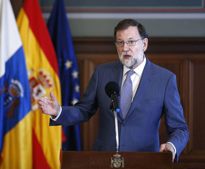 El presidente del Gobierno, Mariano Rajoy, en Las Palmas de Gran...