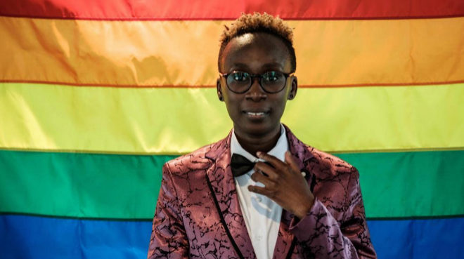 Yvonne Oduo, líder de la Coalición de Gays y Lesbianas de Kenia. / AFP
