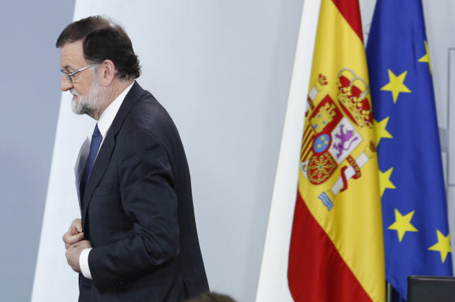 El presidente del Gobierno, Mariano Rajoy, ayer durante el Consejo de...