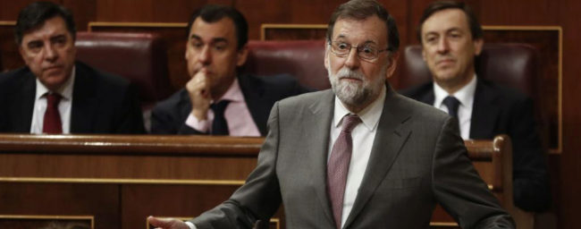 Mariano Rajoy, durante la sesiÃ³n de control al Gobierno en el...