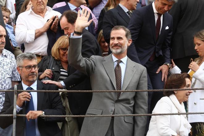 Felipe VI, durante la corrida de toros de la Asociacin de la Prensa...
