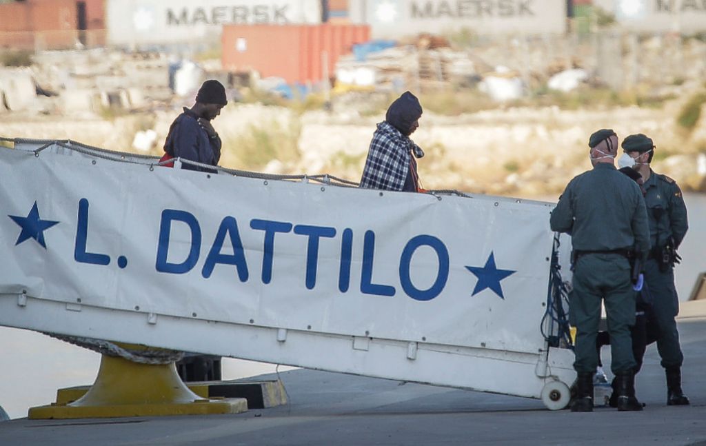 El Dattilo, la primera de las tres embarcaciones que componen la...
