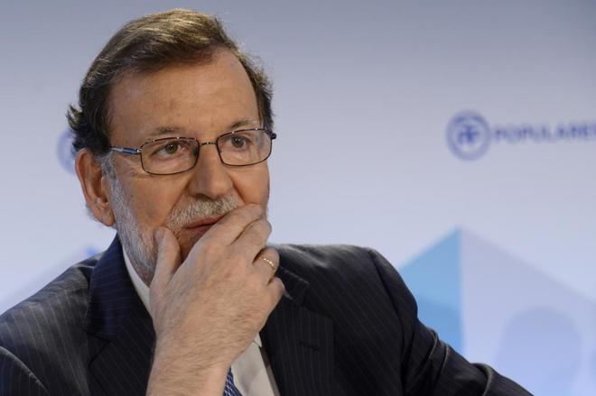 El ex presidente del Gobierno y del PP, Mariano Rajoy, el da que...