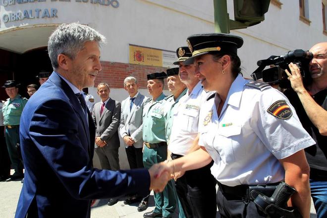 El ministro Grande-Marlaska, de visita en La Lnea (Algeciras).