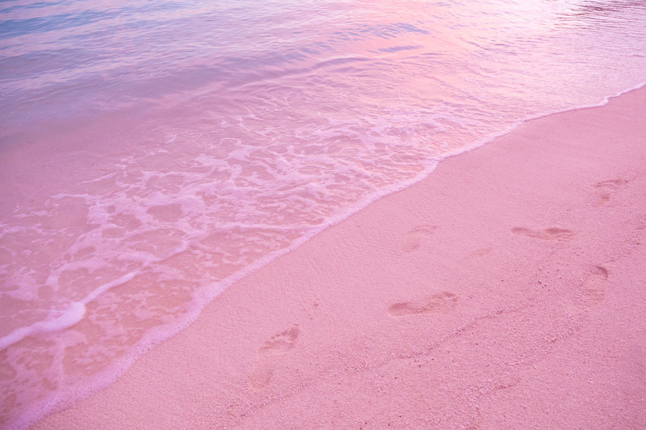 Playa rosada, aguas transparentes y lugar de...