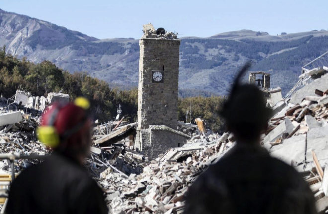 La localidad de Amatrice dos meses despus del terremoto que la devast.