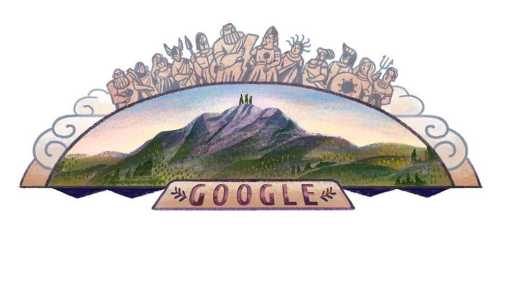 Google de Doodle sobre los 105 aos de la primera ascensin al Monte...