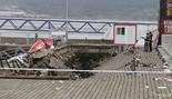 La pasarela del puerto de Vigo derrumbada durante el festival O...