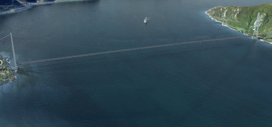 Un puente colgante cruzando el fiordo Sognefjord sera una de las soluciones.