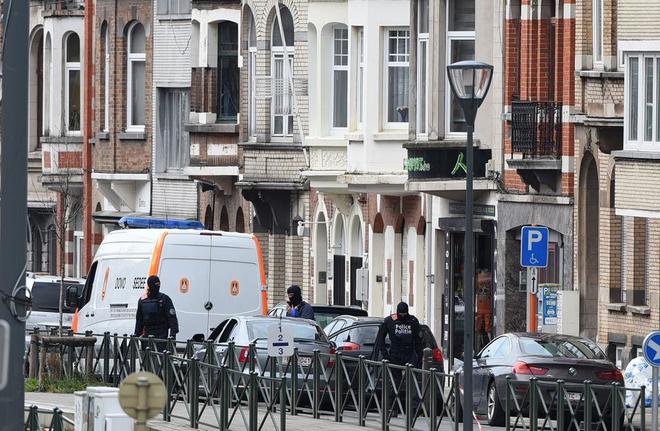 Despliegue policial tras el atentado en Bruselas en 2016.