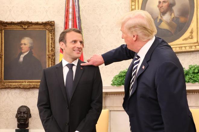 Emmanuel Macron y Donald Trump durante uno de sus encuentros.