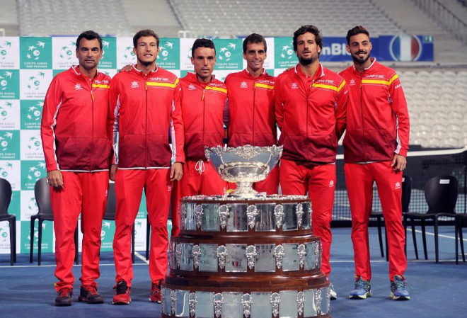 Integrantes del equipo espaol de Copa Davis