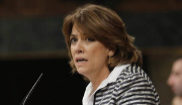La ministra de Justicia, Dolores Delgado, durante un pleno en el...