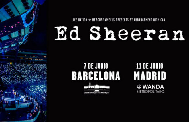 Cartel promocional de los dos conciertos que Ed Sheeran ofrecer en...
