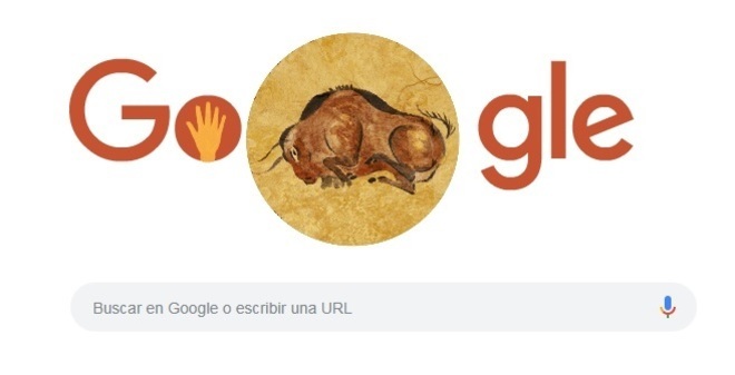 El doodle que Google dedica a la Cueva de Altamira hoy, 24 de...