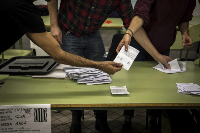 Recuento de votos tras el referndum del pasado 1 de octubre