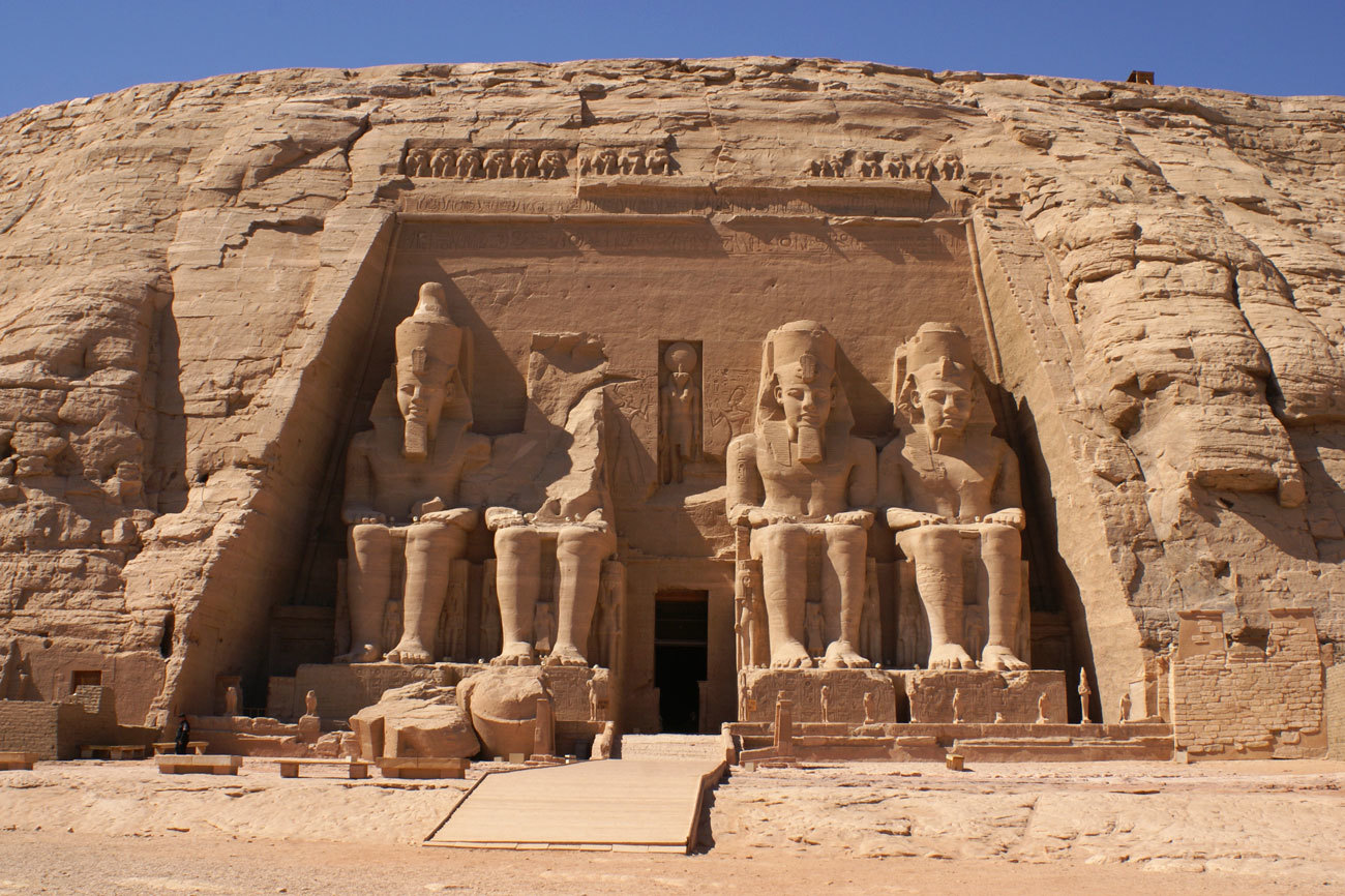 Los dos templos de Abu Simbel se encuentra al sur de Egipto, en la...