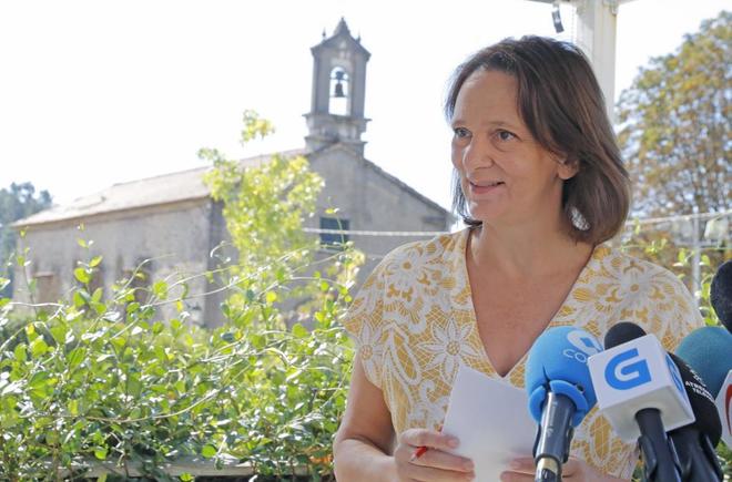 La diputada de Podemos Carolina Bescansa, este martes en Santiago.