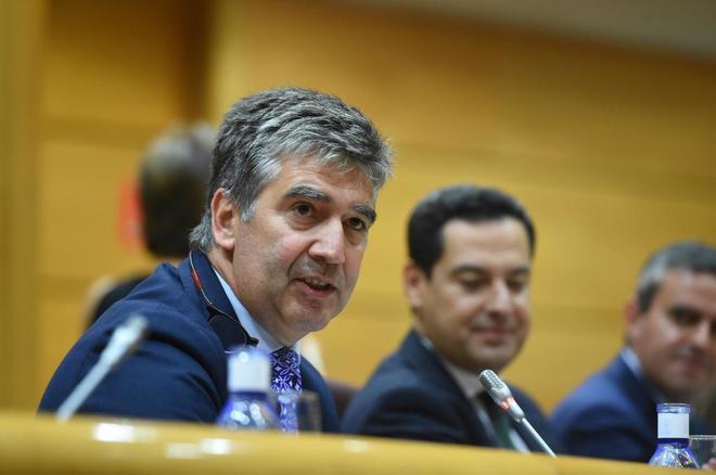 Ignacio Cosid, portavoz del PP en el Senado, durante una reunin de...