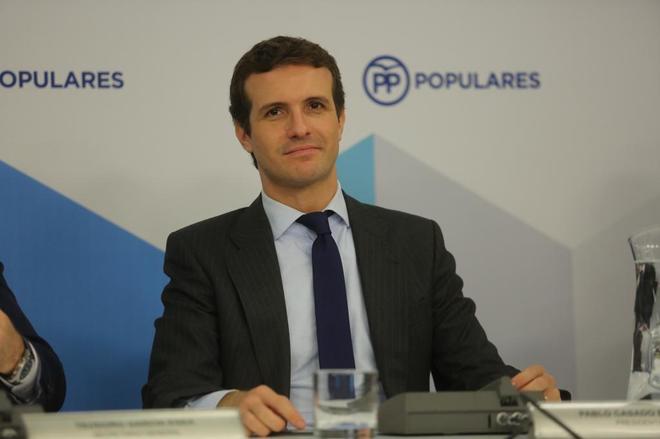 El presidente del PP, Pablo Casado, durante el Comit Ejecutivo...