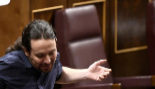 El secretario general de Podemos, Pablo Iglesias, en el Congreso de...