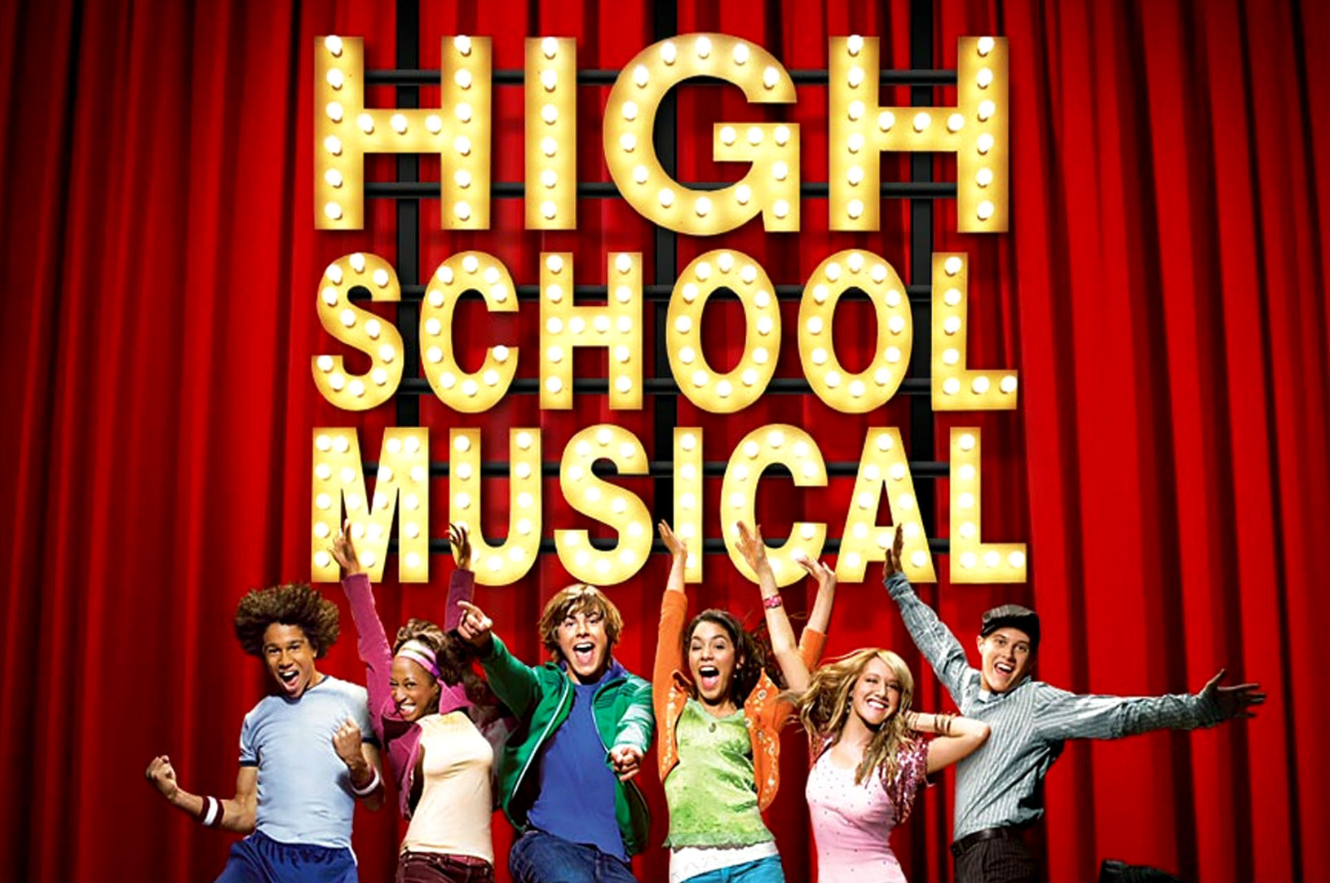 Los actores de &apos;High School Musical&apos; en el cartel de la pelcula.