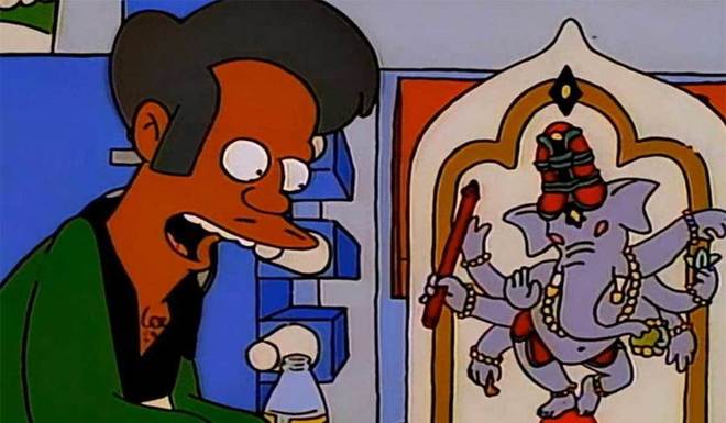 Apu Nahasapeemapetilon en uno de los captulos de Los Simpsons.