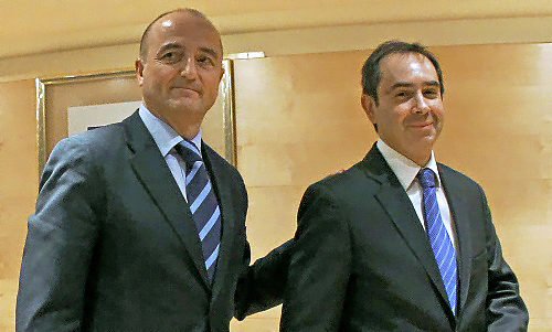 Miguel Sebastin junto a Pedro Luis Marn Uribe