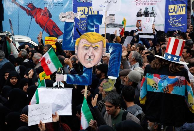 Manifestacin contra Estados Unidos, en Tehern.