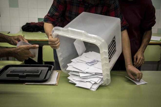 Las urnas del referndum ilegal del 1-O en Catalua