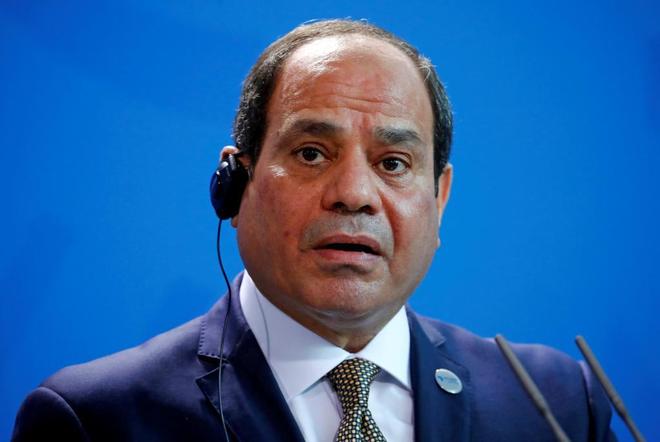 El presidente de Egipto, Abdel Fattah al Sisi, en una conferencia en...