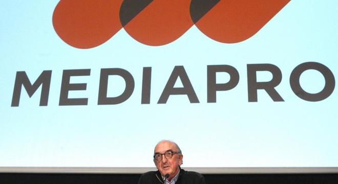 Jaume Roures, en una rueda de prensa de Mediapro.