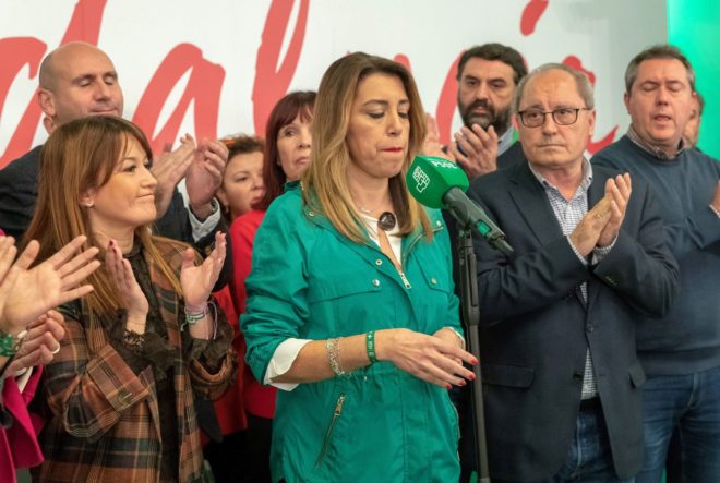 La presidenta en funciones de la Junta de Andaluca, Susana Daz,...