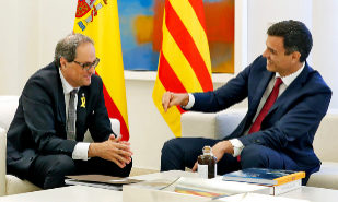 El presidente del Gobierno, Pedro Snchez, recibe en La Moncloa al...