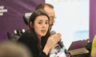 La portavoz de Podemos, Irene Montero, interviene en el Consejo...
